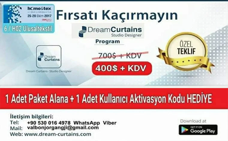 PERDE GİYDİRME PROĞRAMI HOME & TEX FUARINDA.