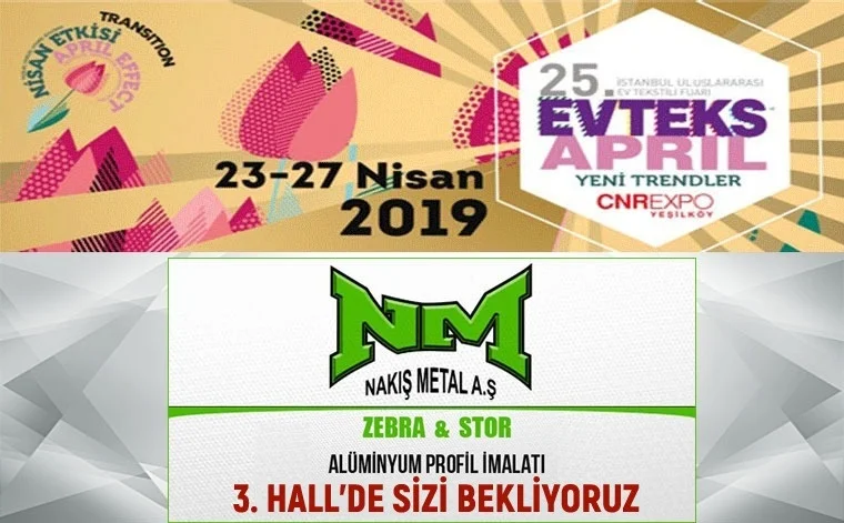 Nakış Metal 25. Evteks Fuarı 3. Hall'de Yerini Aldı.