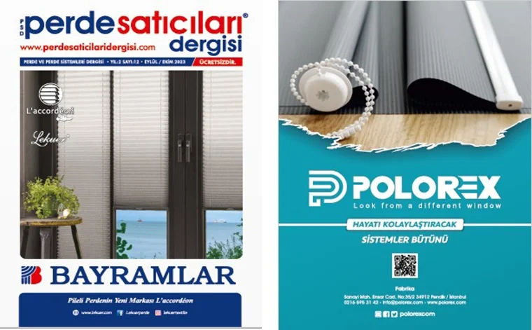 Perde, Perde Sistemleri ve Ev Tekstili Dergisi 2. Yıl 12. Sayısı Tüm Türkiye'de.