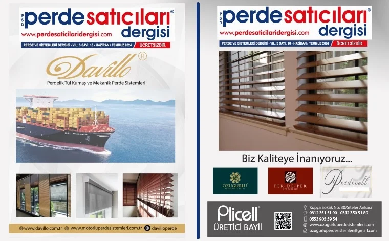 Perde, Perde Sistemleri ve Ev Tekstili Dergisi 3. Yıl 16. Sayısı Dağıtımı Tamamlandı.