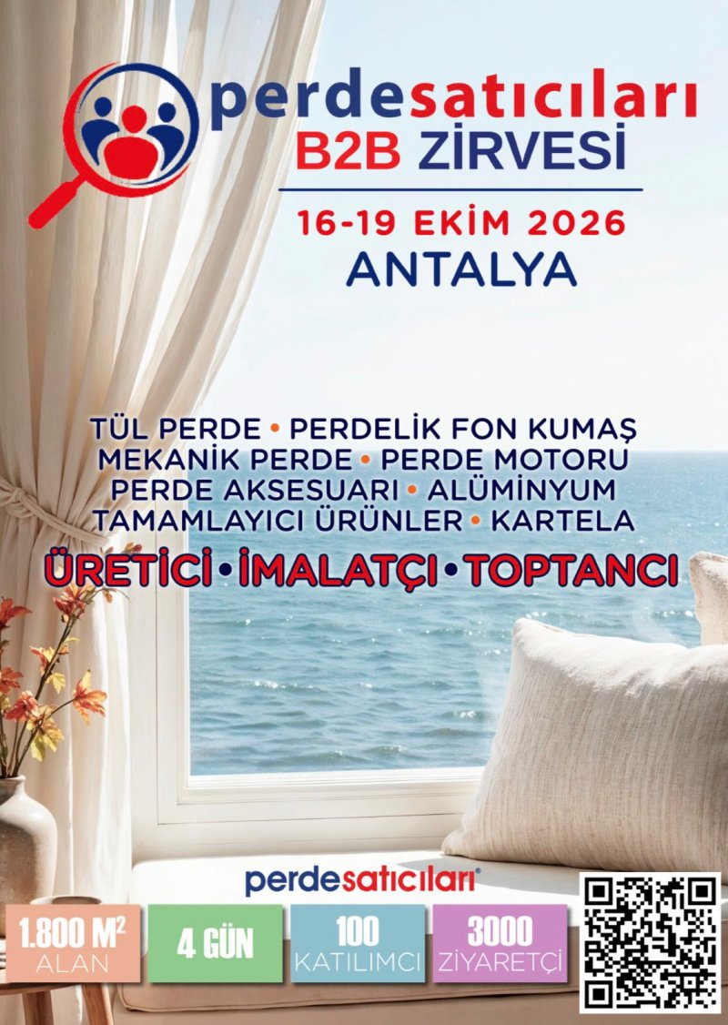 Perde Satıcıları B2B Zirvesi’nde stand rezervasyonunuzu yaptırın. Yeni iş ortakları ile tanışın.